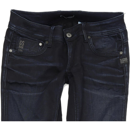 G-Star Women Blue Straight Regular Stretch Jeans W28 L34