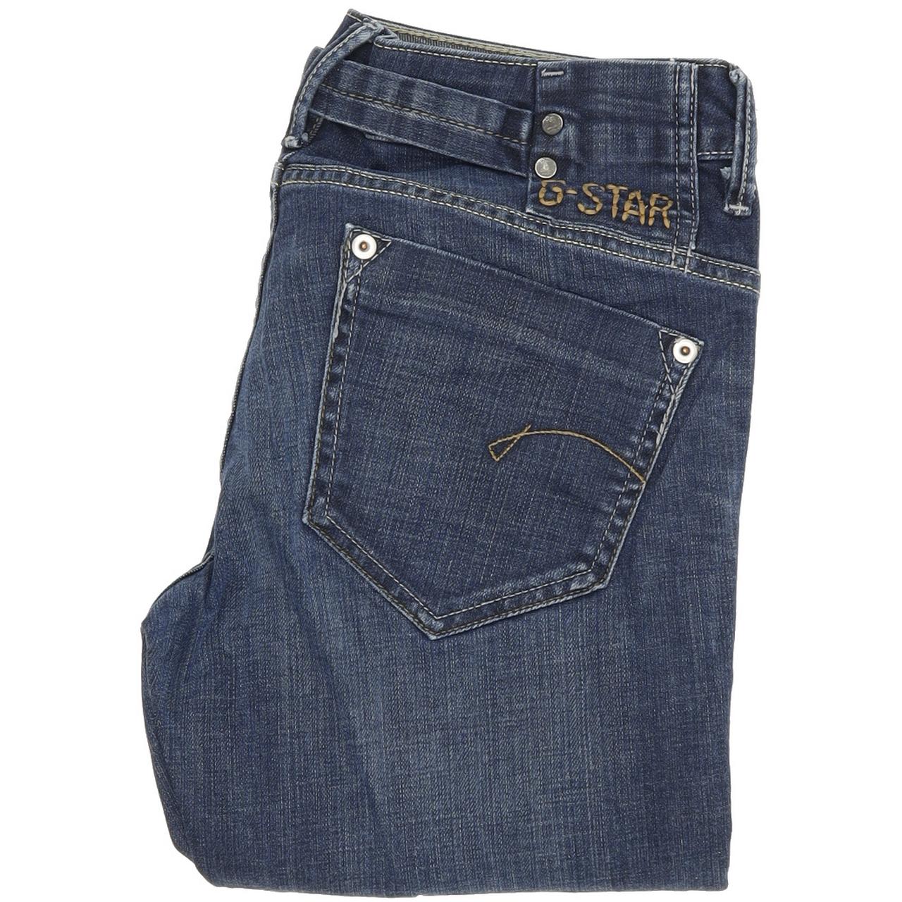 G-Star Midge Women Blue Straight Relaxed Stretch Jeans W29 L30