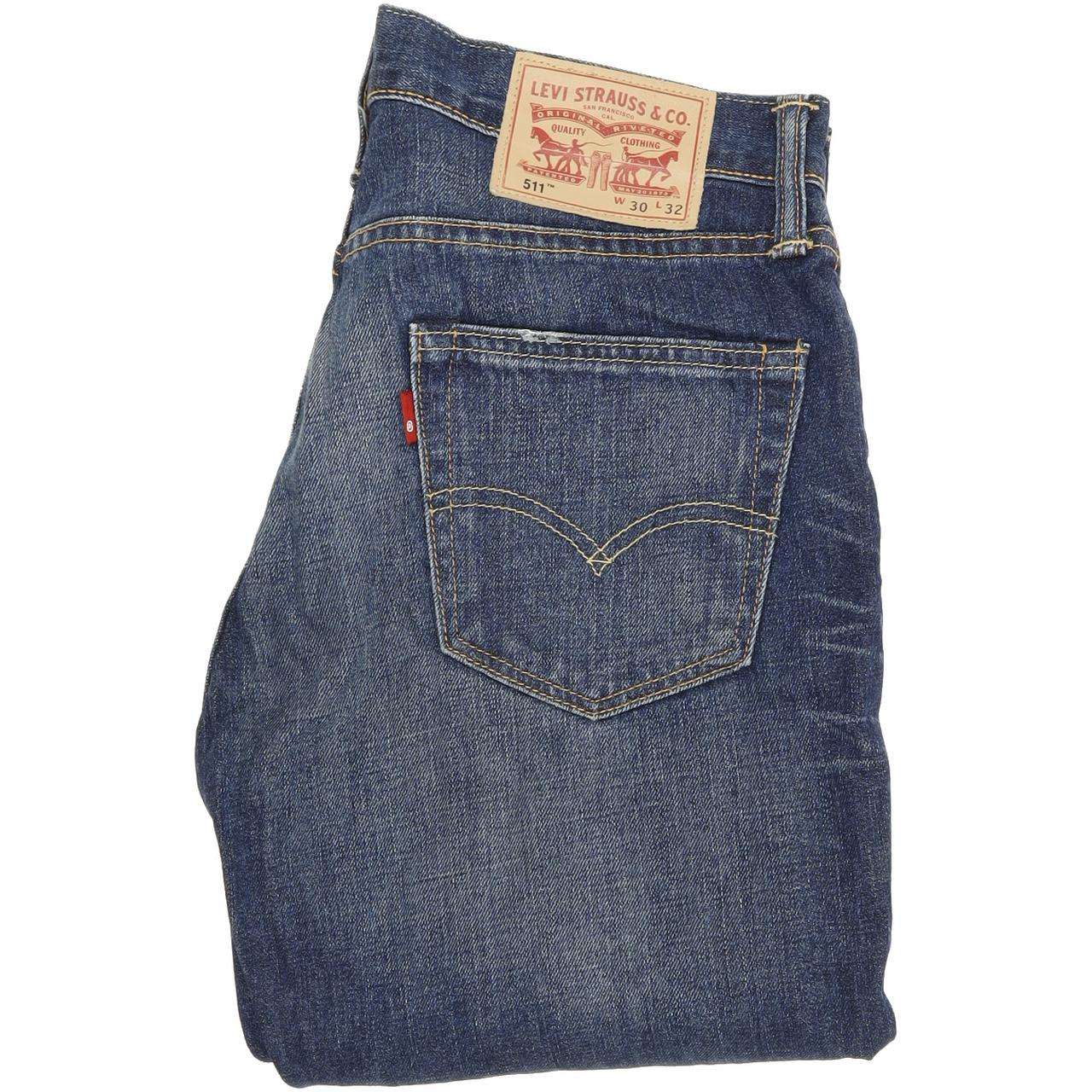 Levi's 511 Men Blue Skinny Slim Jeans W30 L32