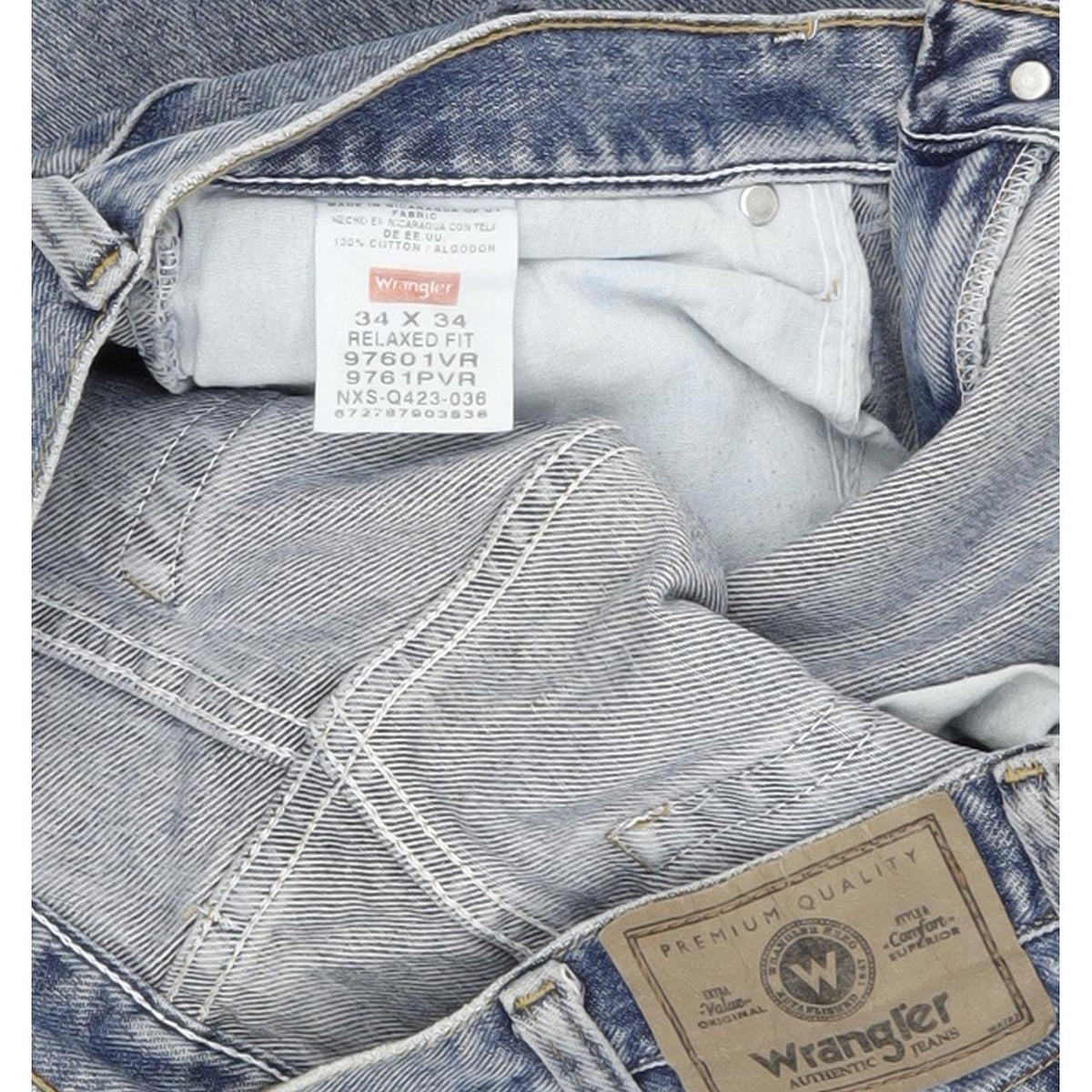 Wrangler Men Blue Straight Regular Jeans W34 L34
