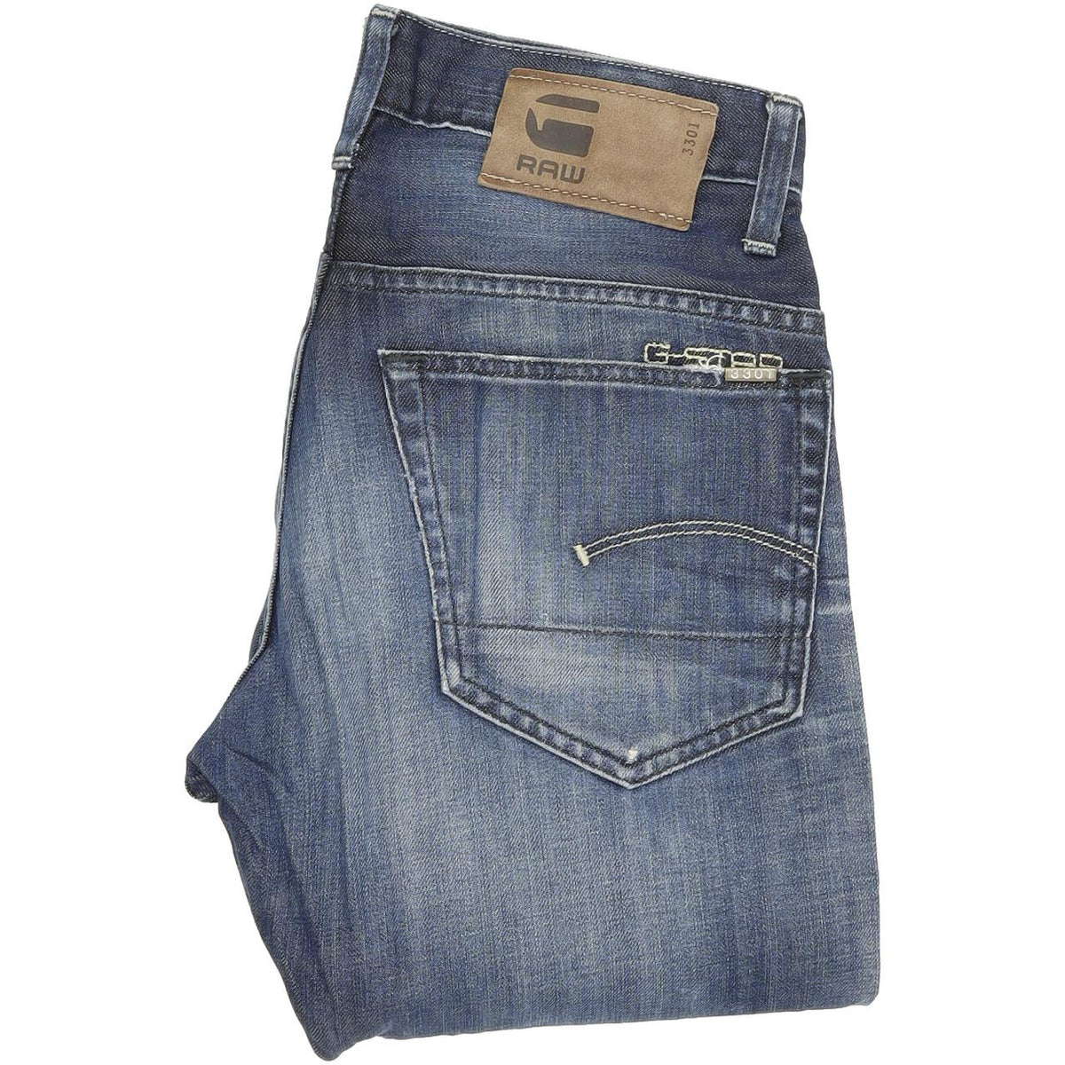 G-Star 3301 Women Blue Straight Regular Jeans W29 L32
