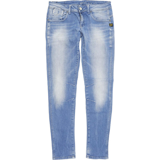 G-Star Women Blue Straight Slim Stretch Jeans W29 L32