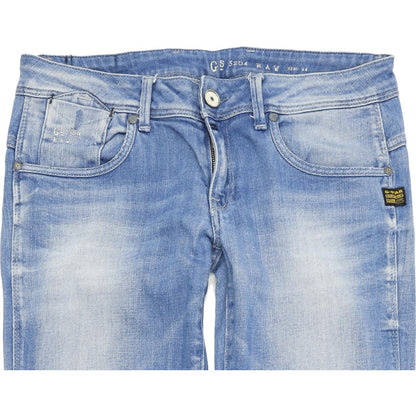 G-Star Women Blue Straight Slim Stretch Jeans W29 L32