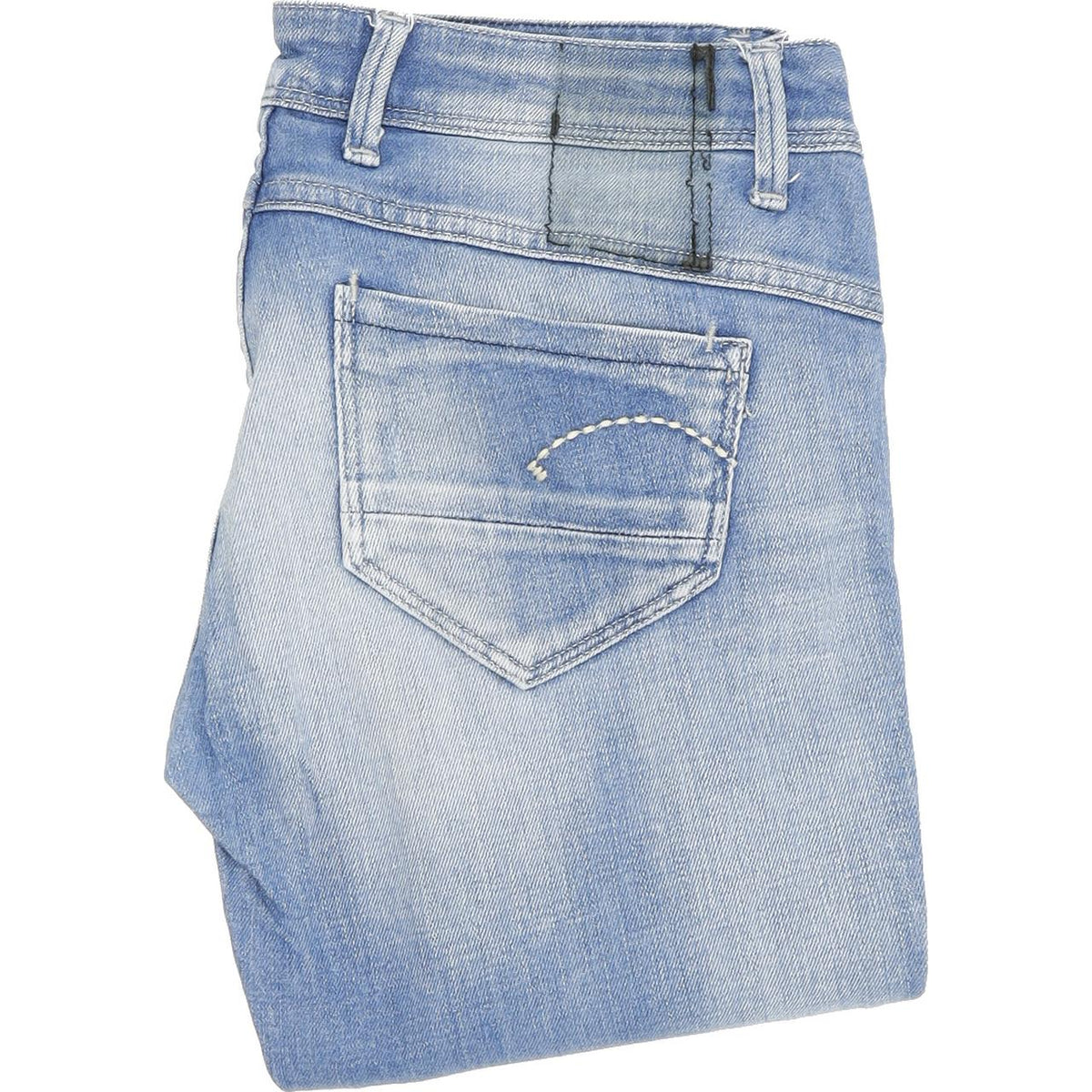 G-Star Women Blue Straight Slim Stretch Jeans W29 L32