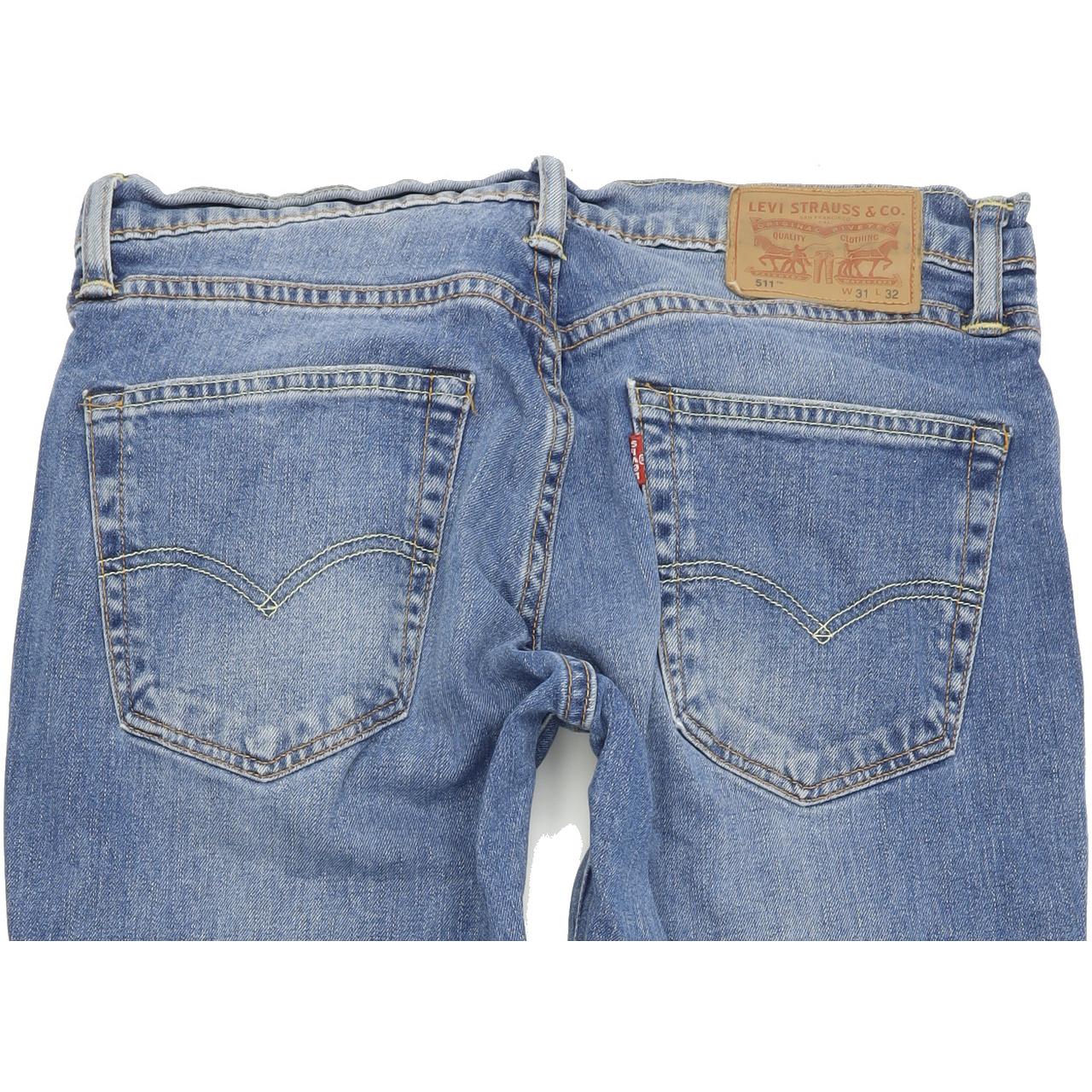 Levi's 511 Men Blue Skinny Slim Stretch Jeans W31 L32