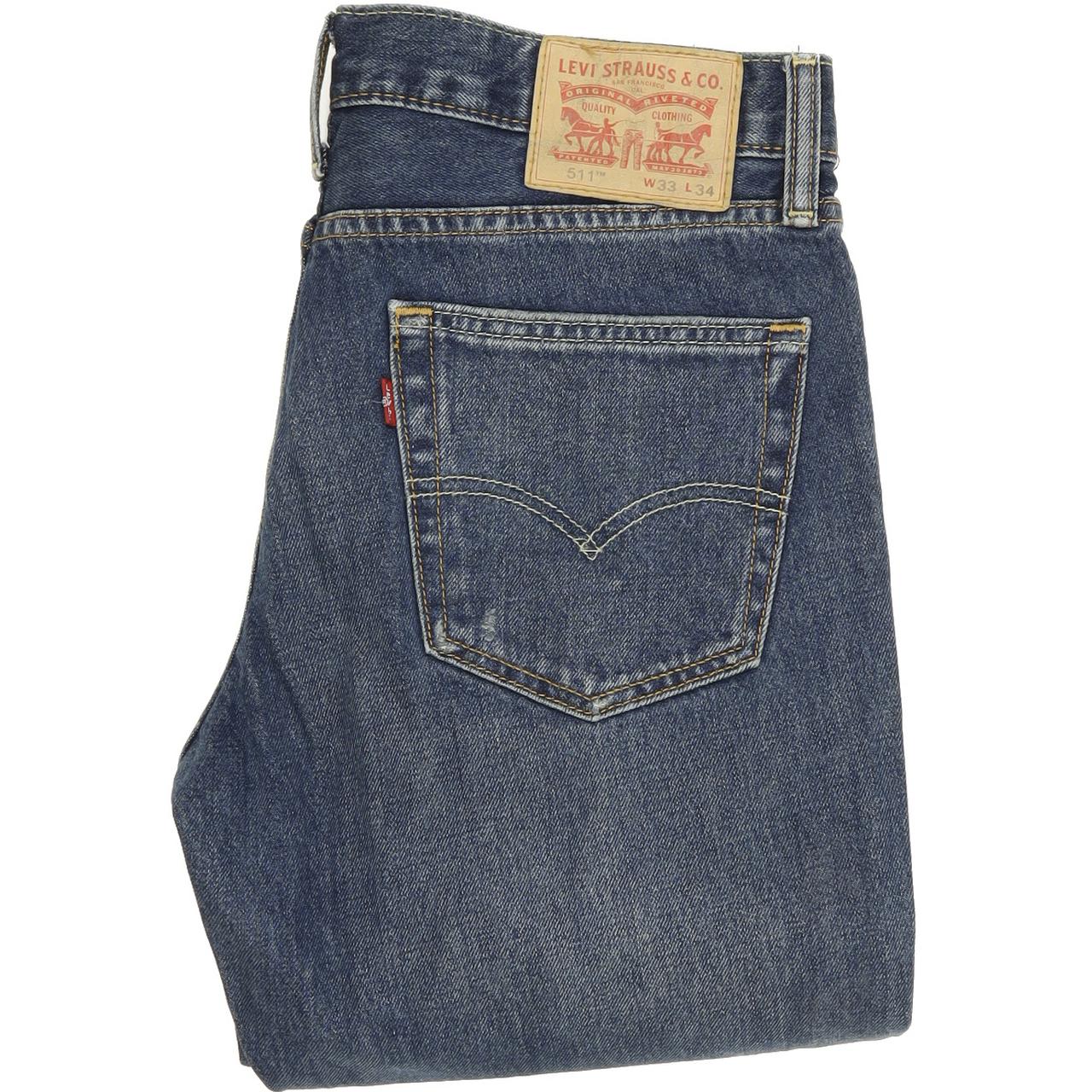 Levi's 511 Men Blue Skinny Slim Jeans W33 L31