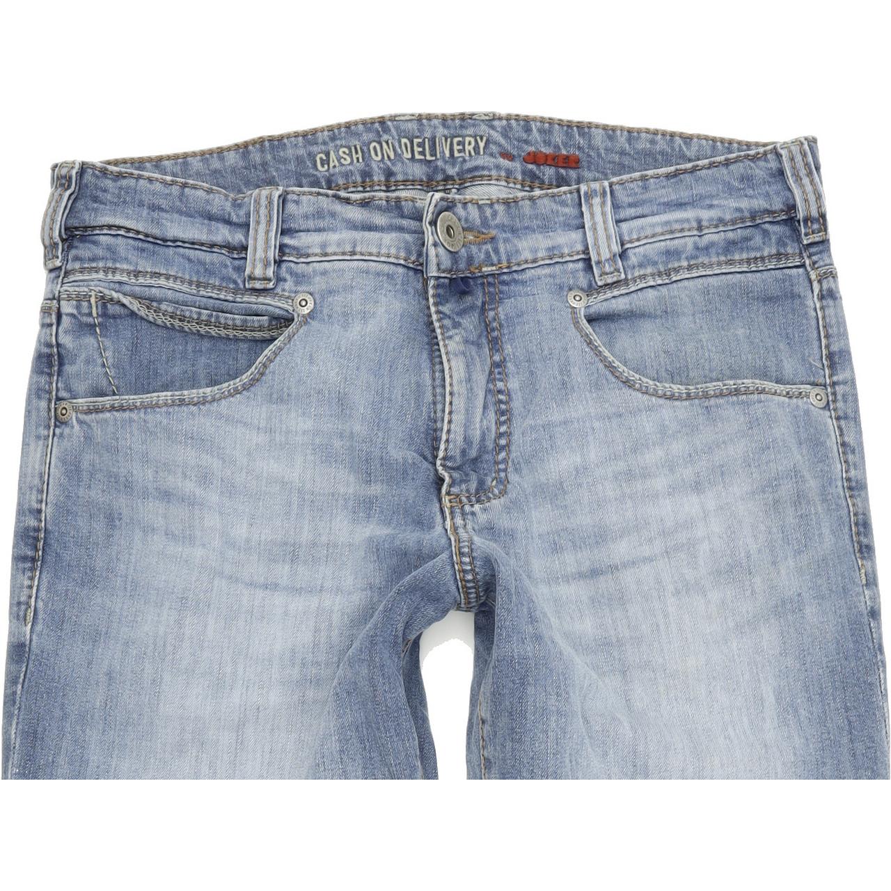 Joker Cash on Delivery Men Blue Skinny Slim Stretch Jeans W34 L32