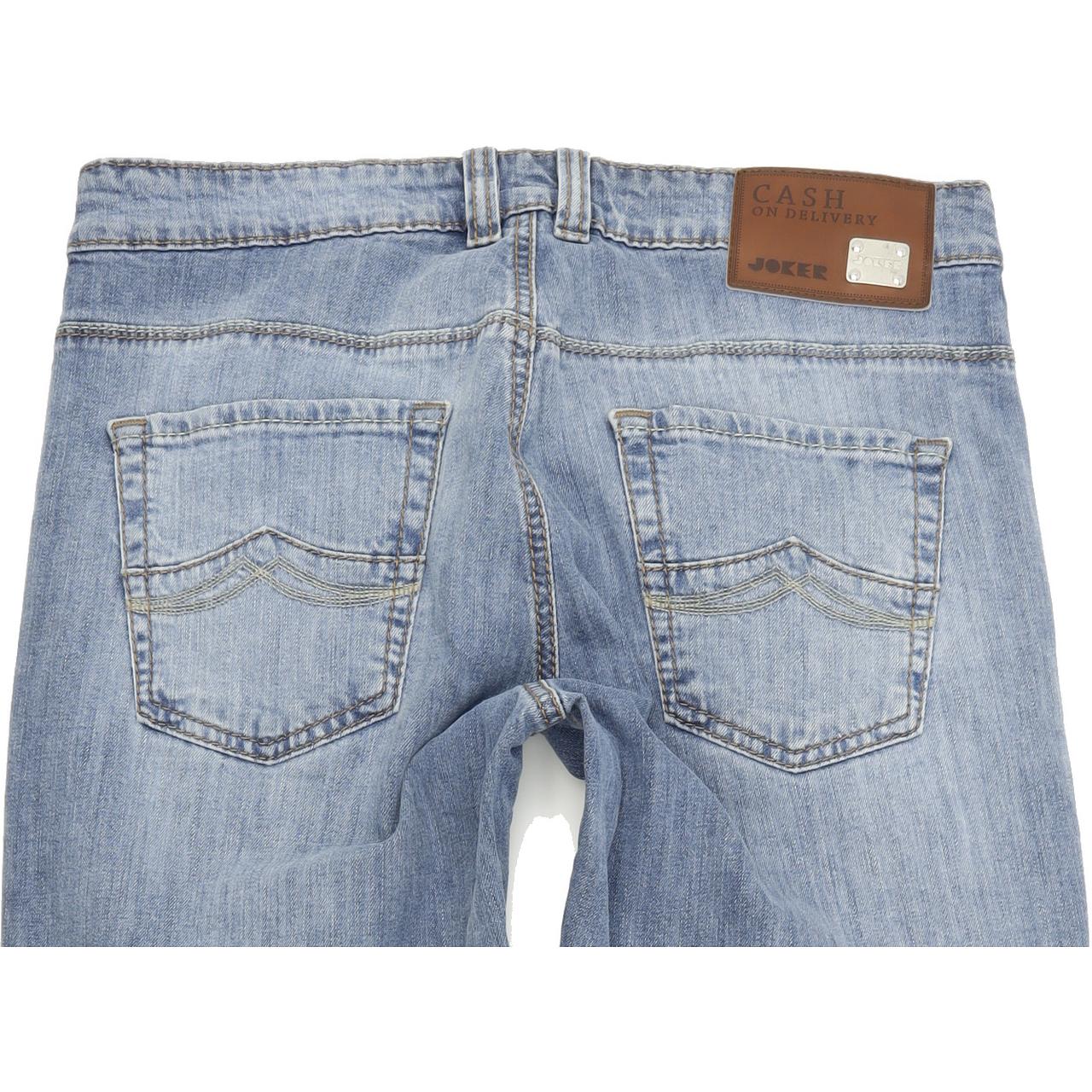 Joker Cash on Delivery Men Blue Skinny Slim Stretch Jeans W34 L32