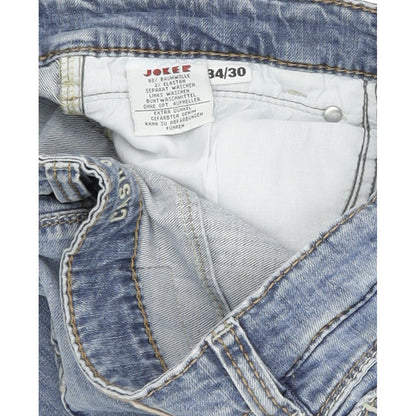 Joker Cash on Delivery Men Blue Skinny Slim Stretch Jeans W34 L32