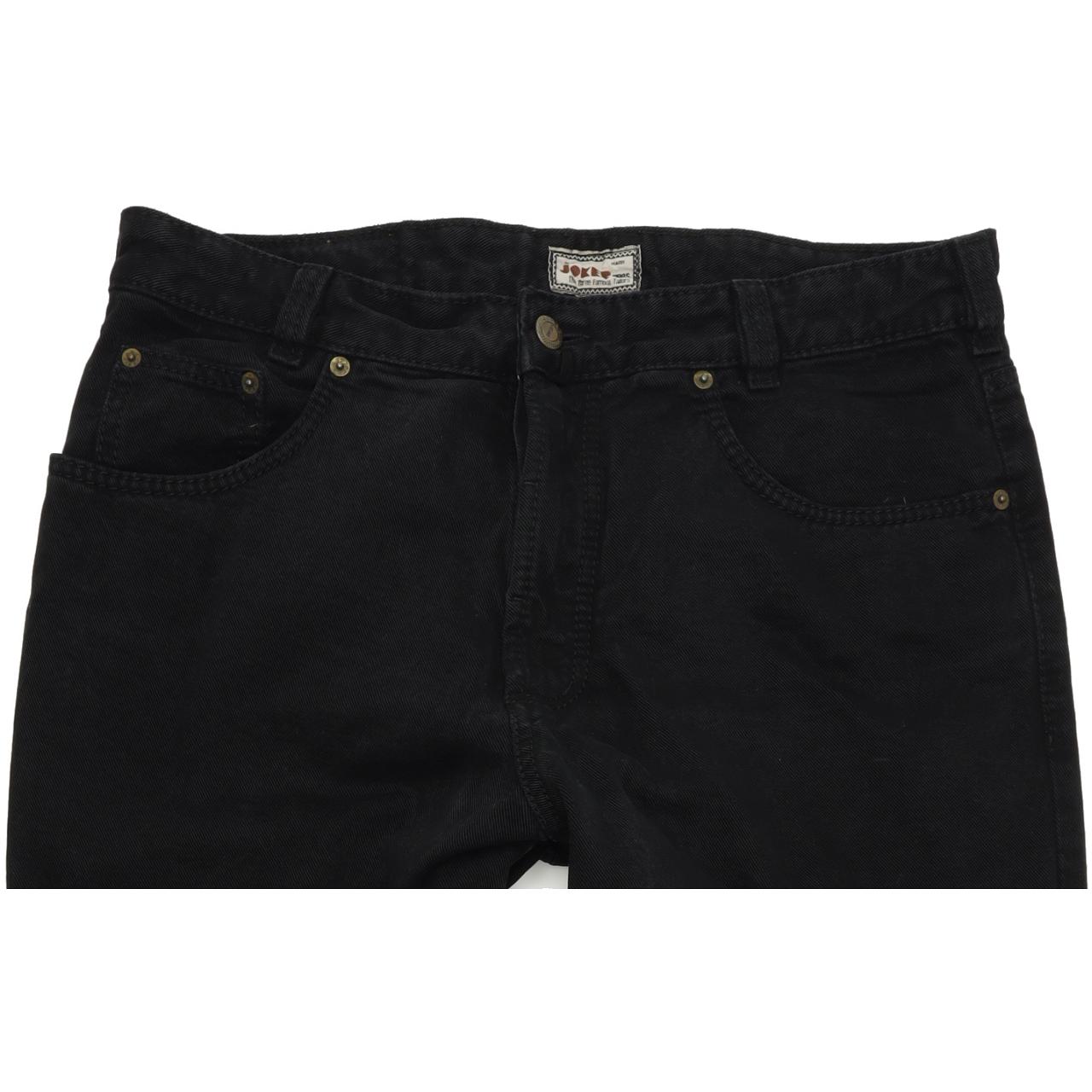 Joker Three Famous Tailors Men Black Straight Regular Jeans W36 L30