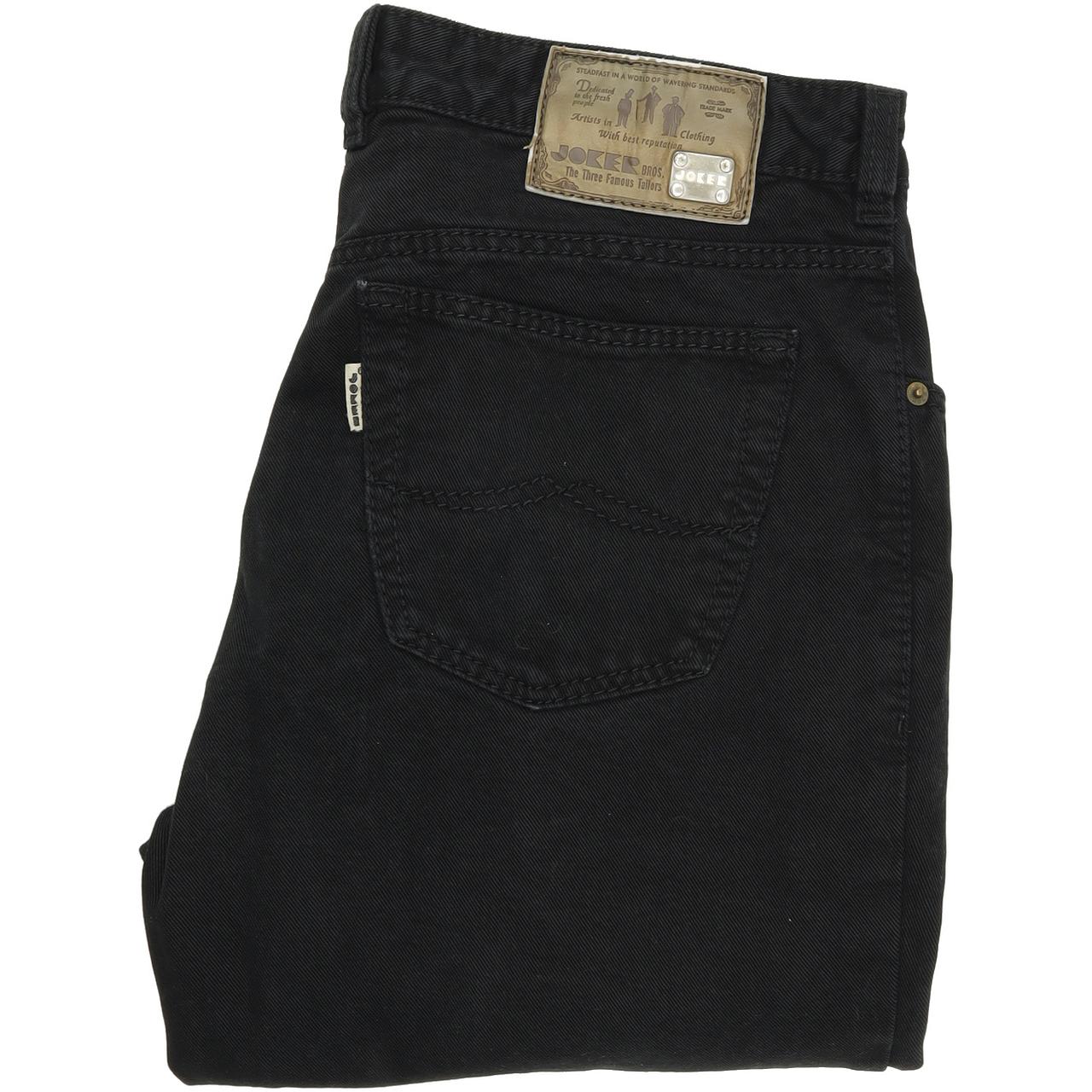 Joker Three Famous Tailors Men Black Straight Regular Jeans W36 L30