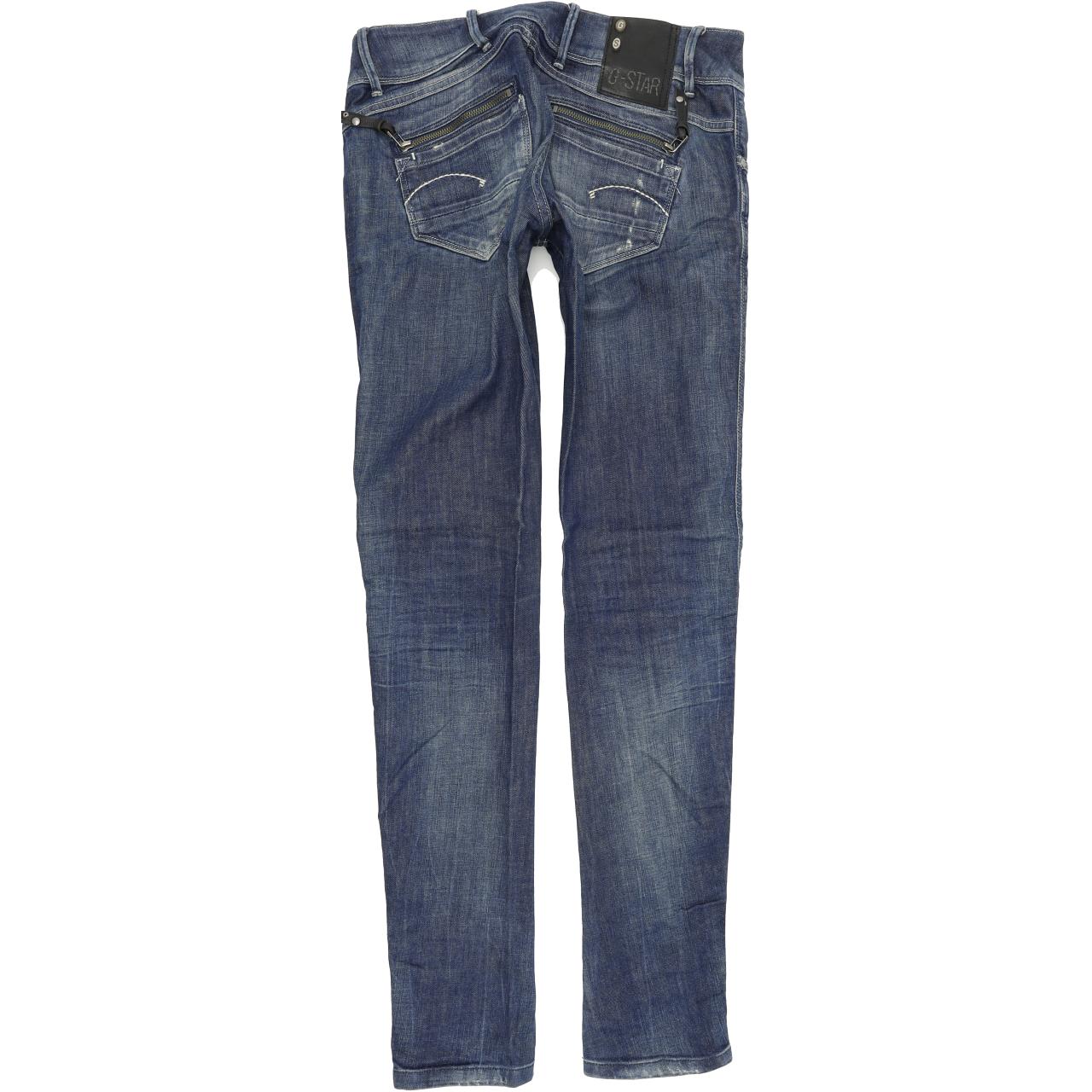 G-Star Fender Women Blue Skinny Slim Stretch Jeans W28 L32