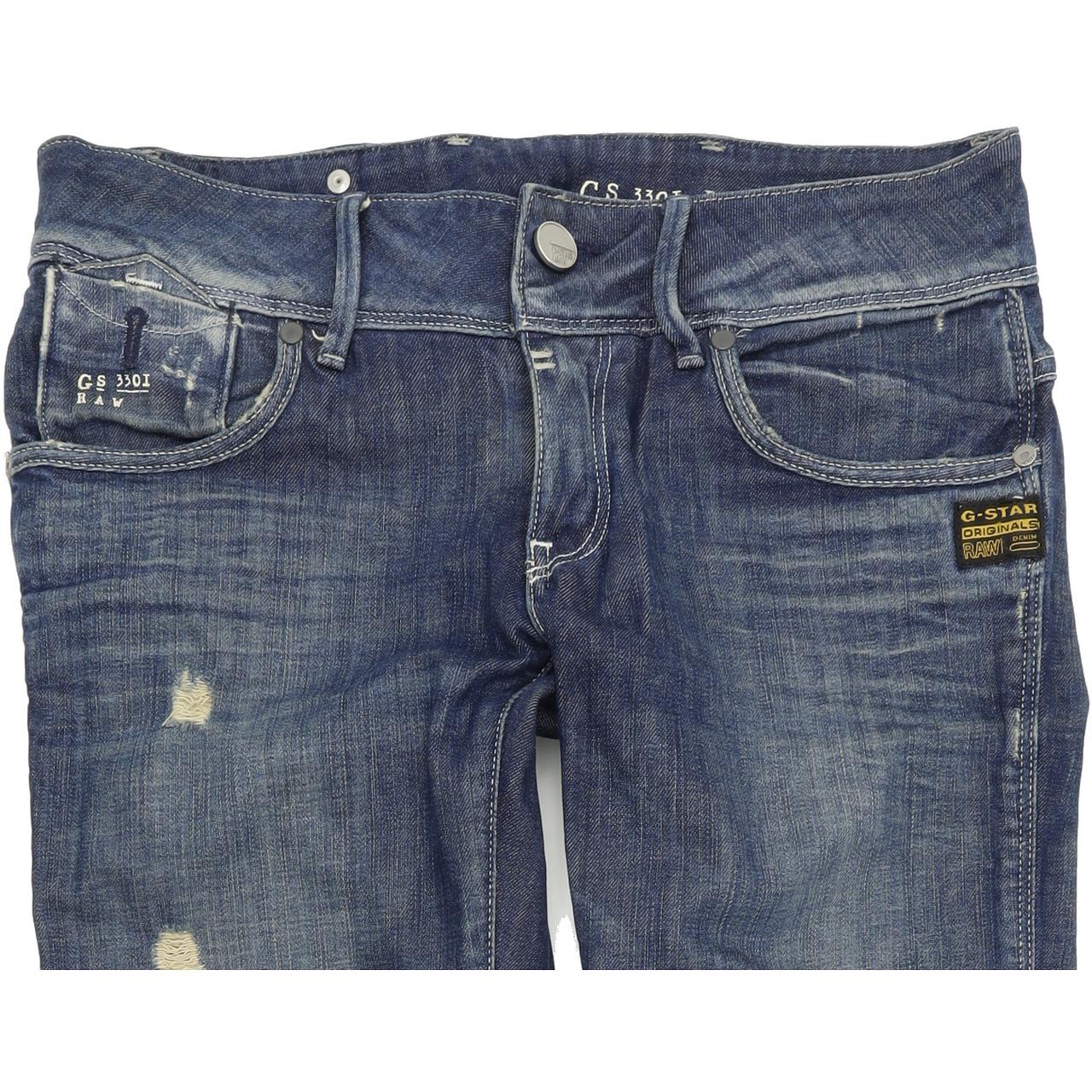 G-Star Fender Women Blue Skinny Slim Stretch Jeans W28 L32