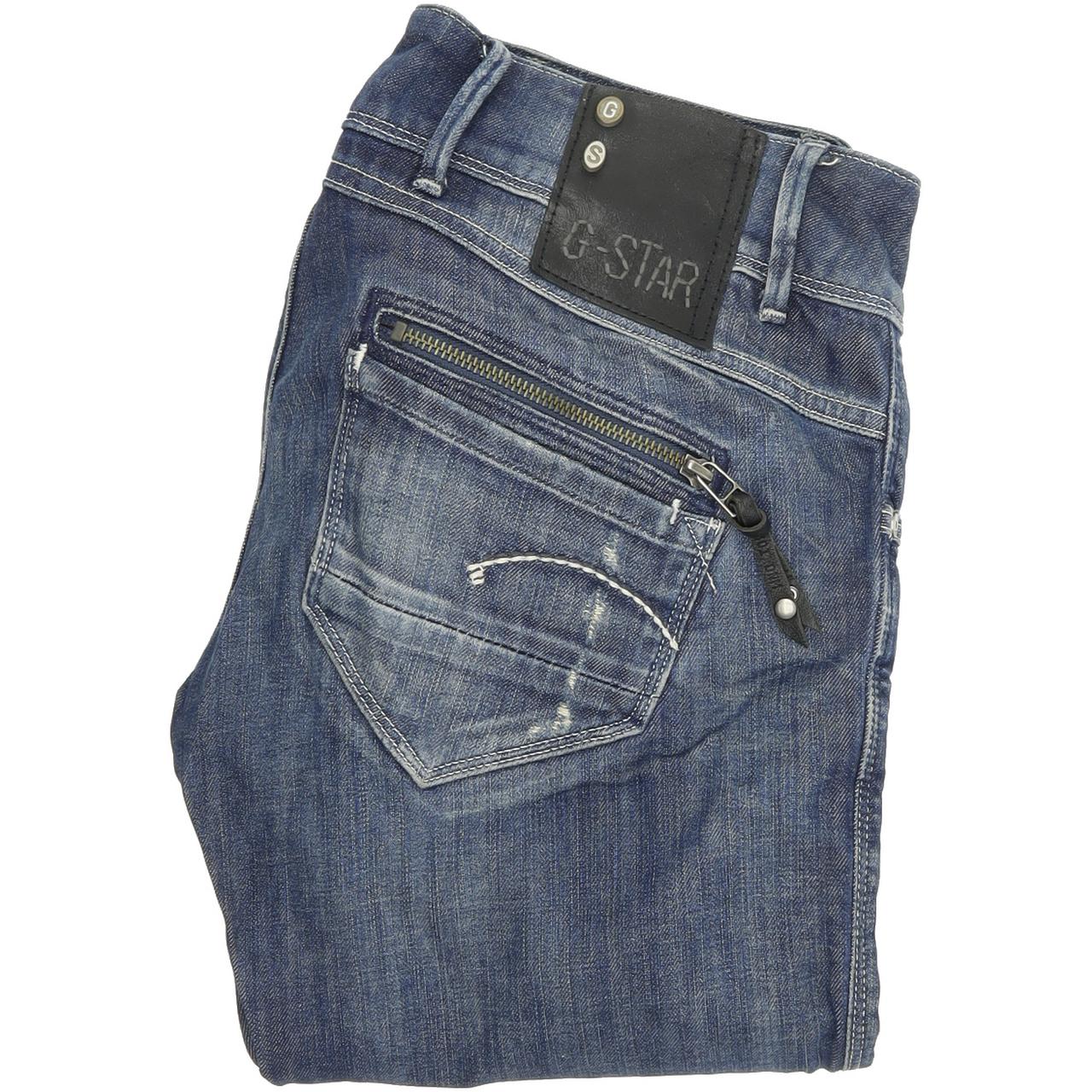G-Star Fender Women Blue Skinny Slim Stretch Jeans W28 L32