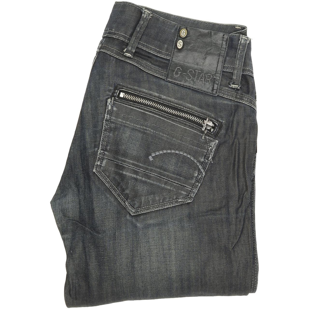 G-Star Fender Women Blue Skinny Slim Stretch Jeans W28 L30