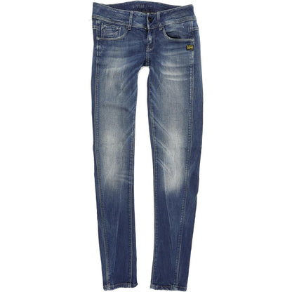 G-Star Women Blue Skinny Slim Stretch Jeans W27 L33