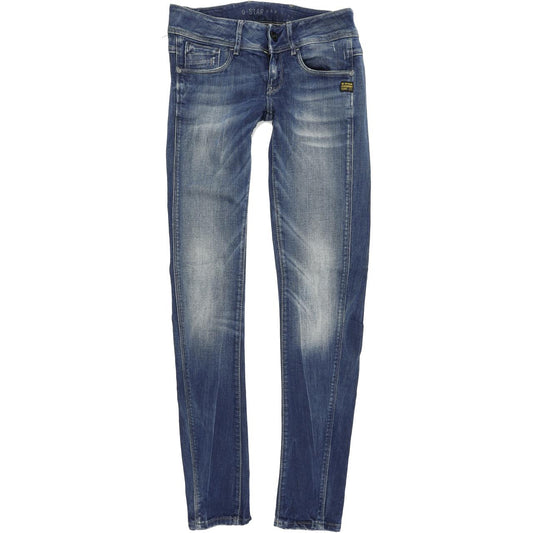 G-Star Women Blue Skinny Slim Stretch Jeans W27 L33