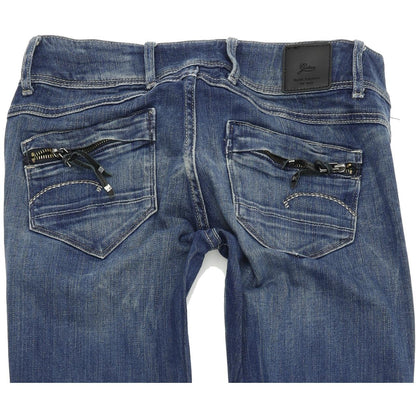 G-Star Women Blue Skinny Slim Stretch Jeans W27 L33