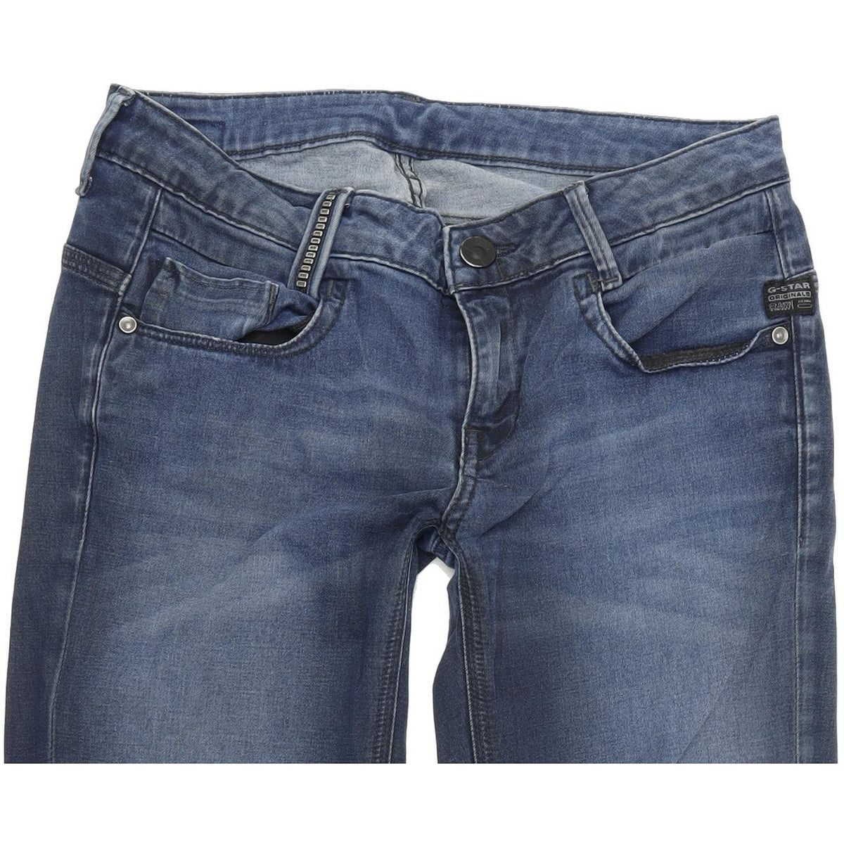 G-Star Women Blue Tapered Slim Stretch Jeans W28 L30