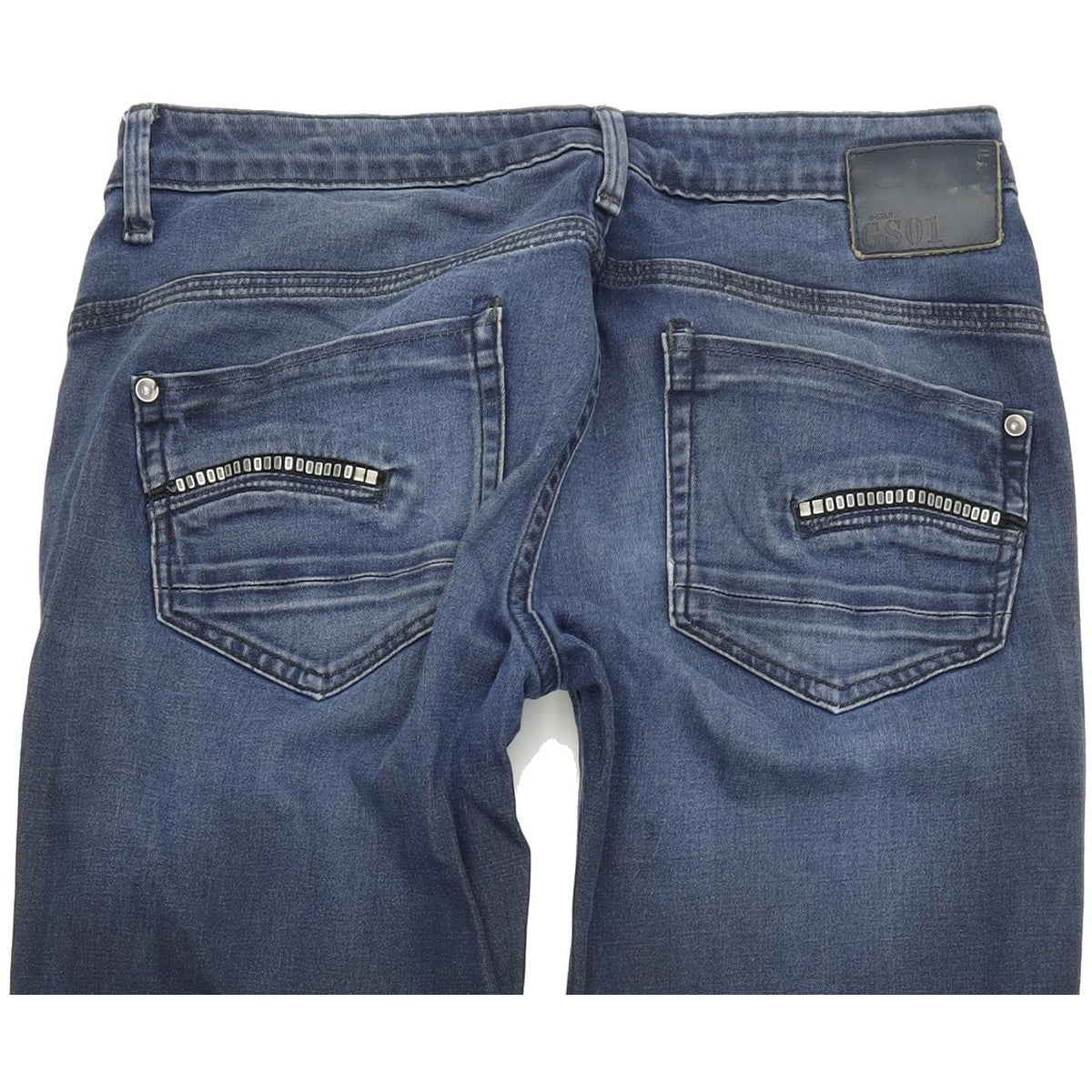 G-Star Women Blue Tapered Slim Stretch Jeans W28 L30
