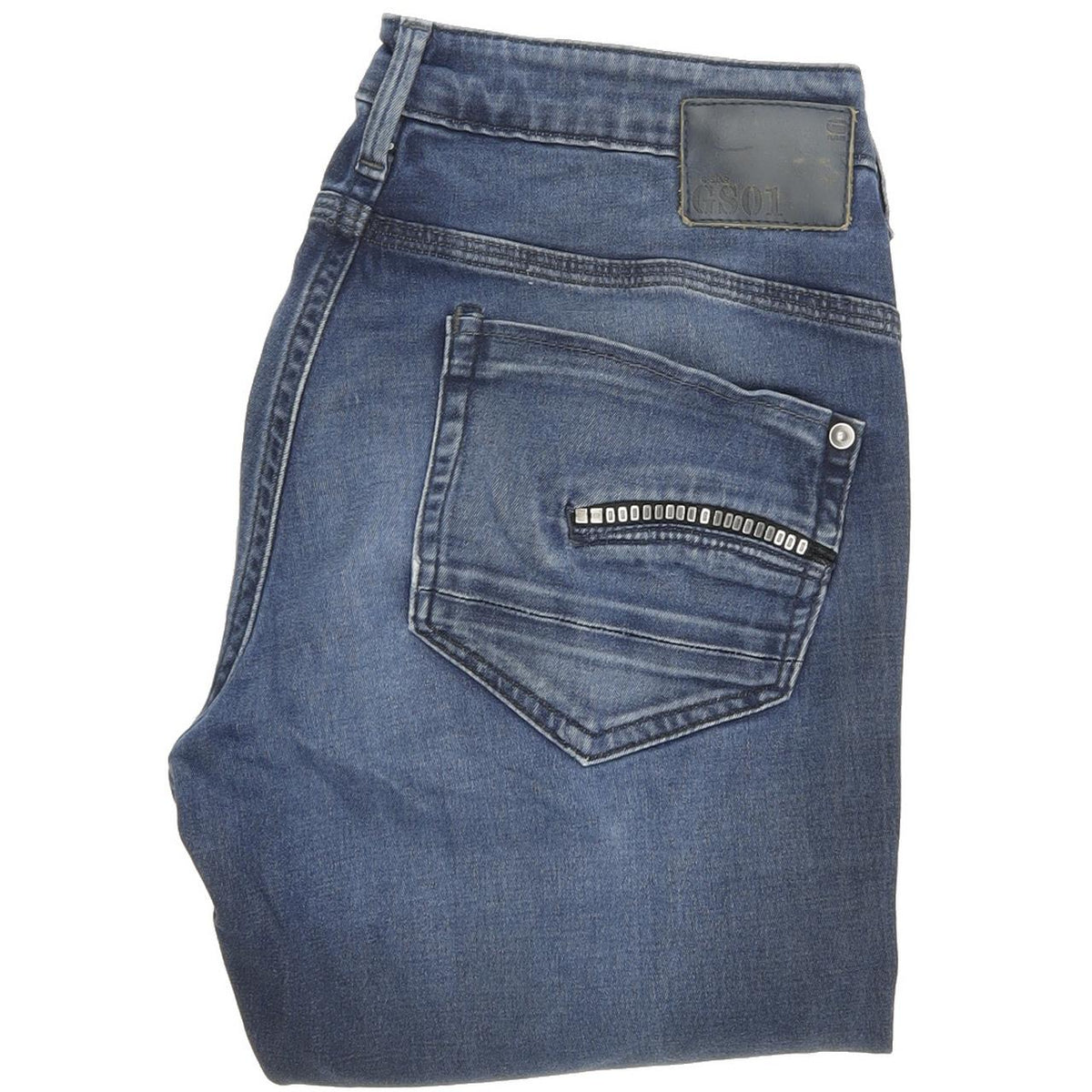 G-Star Women Blue Tapered Slim Stretch Jeans W28 L30