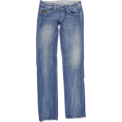 G-Star Women Blue Straight Regular Stretch Jeans W28 L33