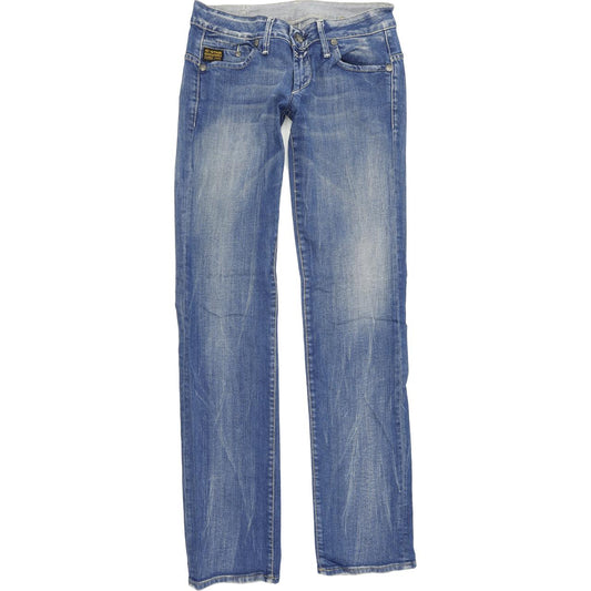 G-Star Women Blue Straight Regular Stretch Jeans W28 L33