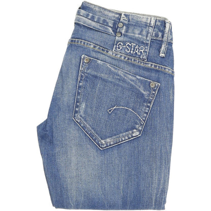 G-Star Women Blue Straight Regular Stretch Jeans W28 L33