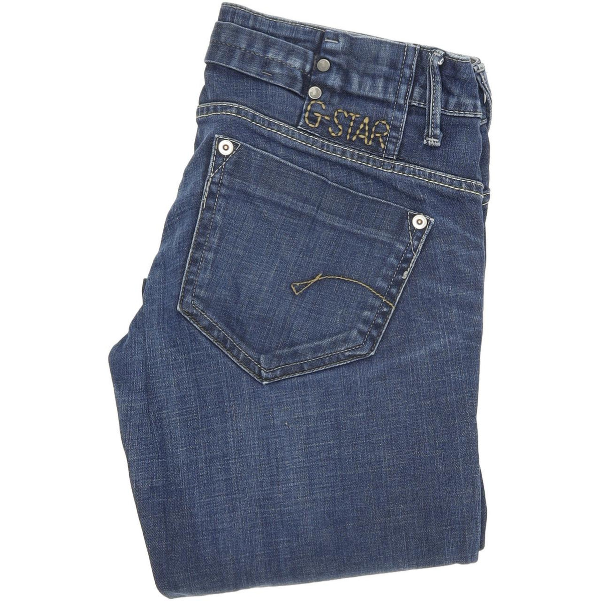 G-Star Midge Women Blue Straight Regular Stretch Jeans W29 L29