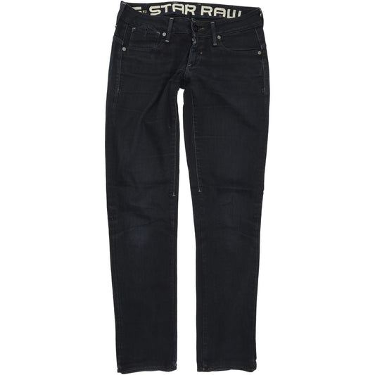 G-Star Women Blue Straight Slim Stretch Jeans W28 L31