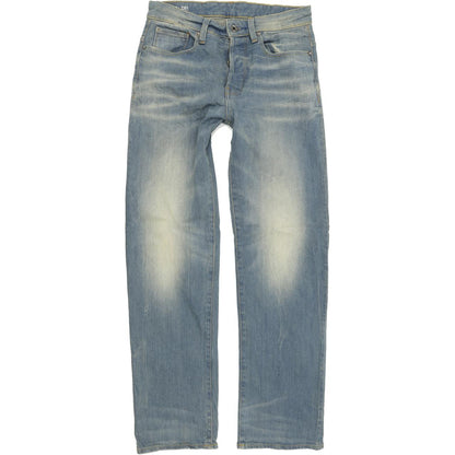 G-Star 3301 Men Blue Straight Loose Stretch Jeans W27 L30