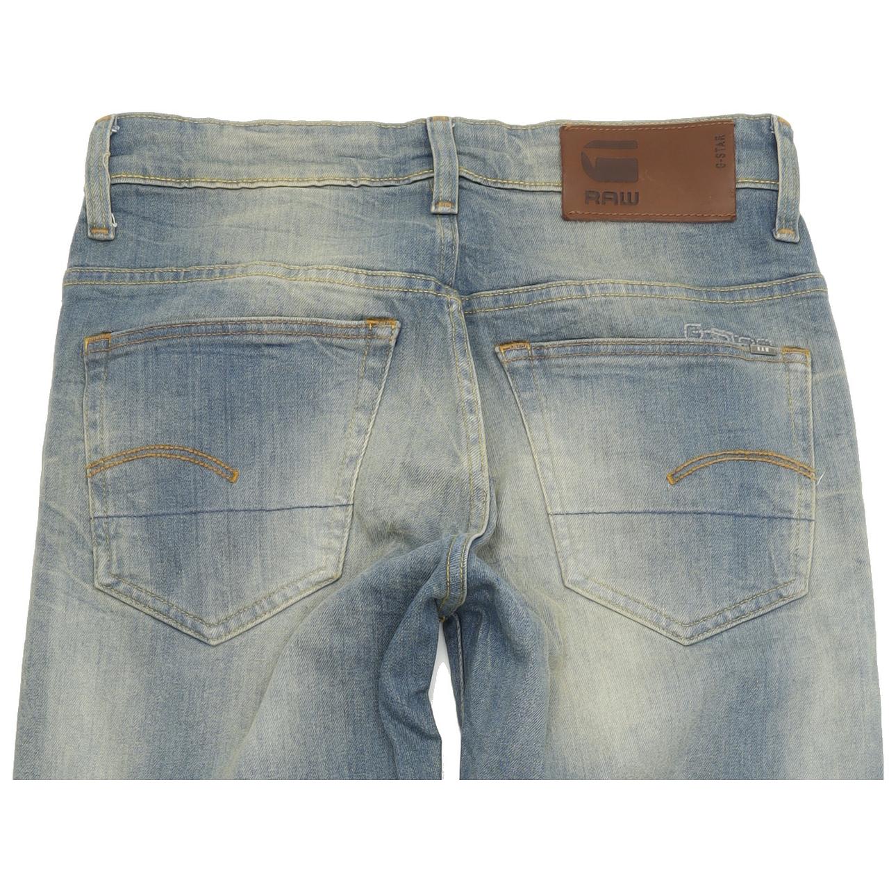 G-Star 3301 Men Blue Straight Loose Stretch Jeans W27 L30