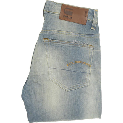 G-Star 3301 Men Blue Straight Loose Stretch Jeans W27 L30