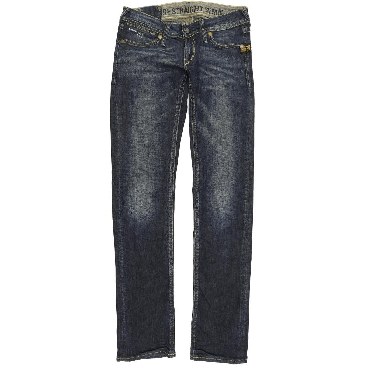 G-Star Women Blue Straight Regular Stretch Jeans W26 L33