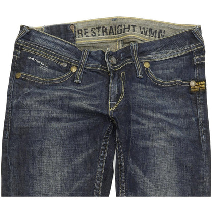 G-Star Women Blue Straight Regular Stretch Jeans W26 L33