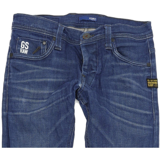 G-Star Defend Men Blue Skinny Slim Stretch Jeans W29 L32