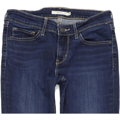 Levi's 711 Women Blue Skinny Slim Stretch Jeans W28 L32