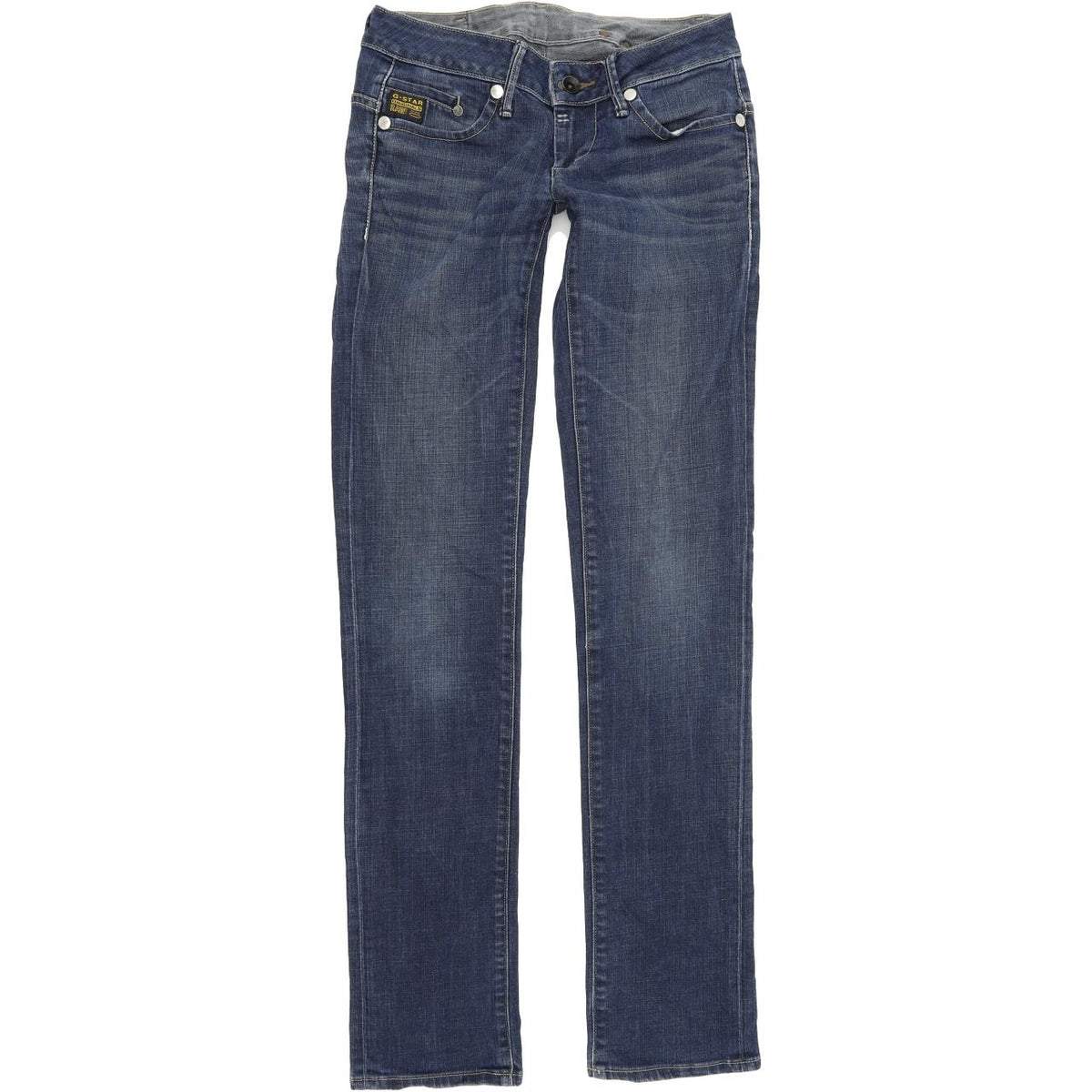 G-Star Midge Women Blue Straight Regular Stretch Jeans W26 L34