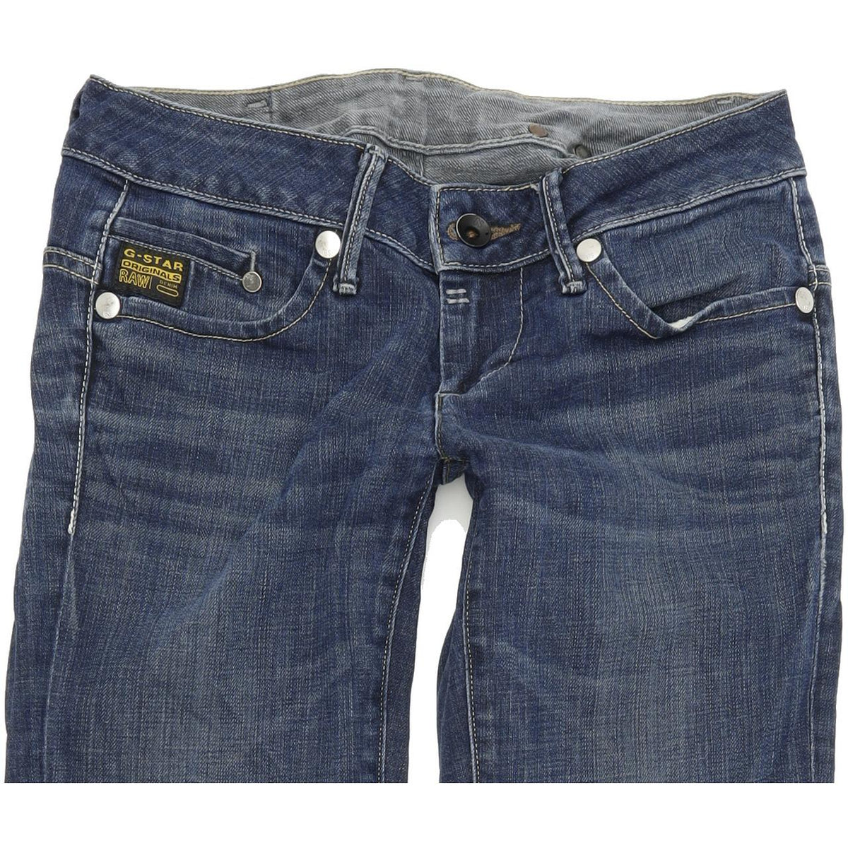 G-Star Midge Women Blue Straight Regular Stretch Jeans W26 L34