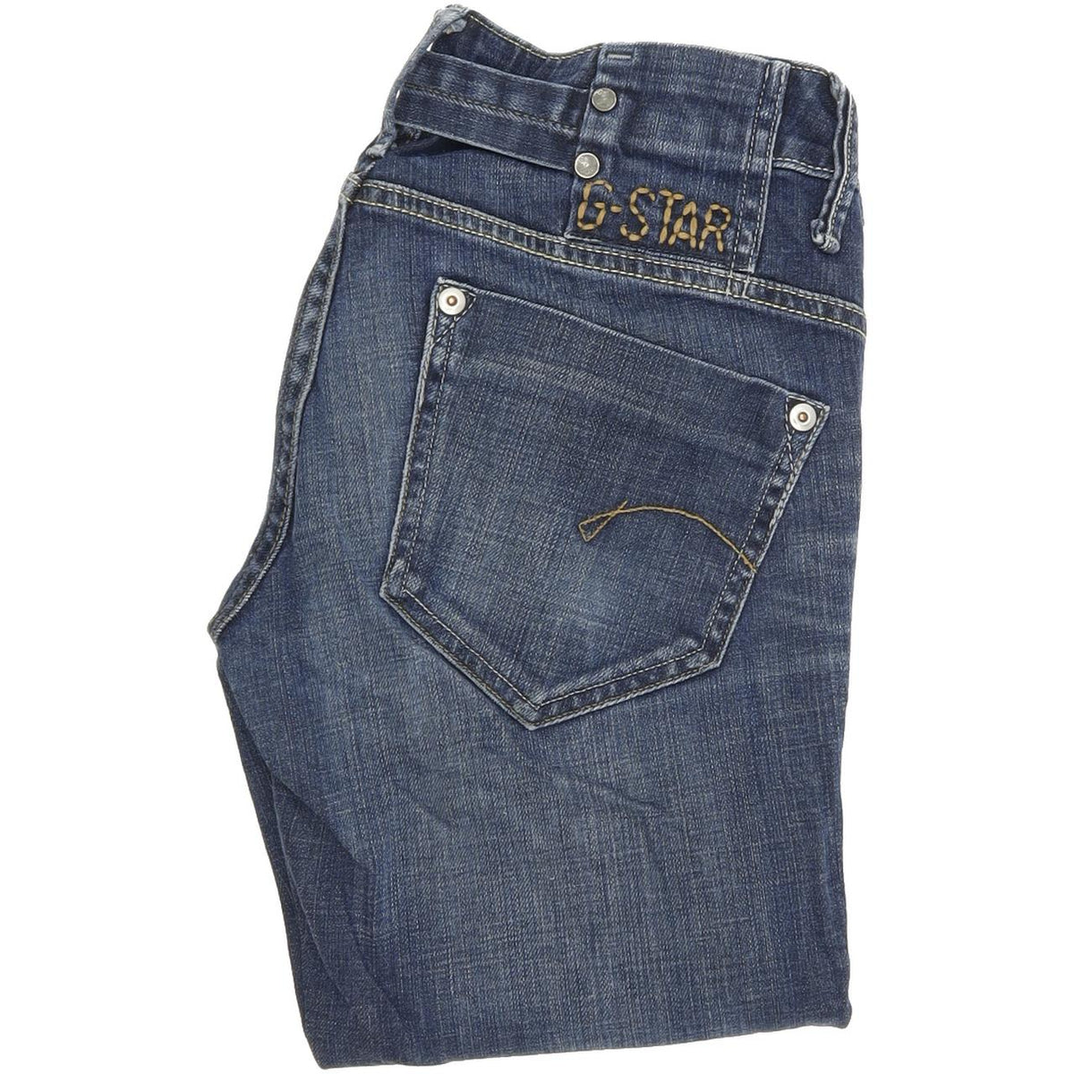 G-Star Midge Women Blue Straight Regular Stretch Jeans W26 L34