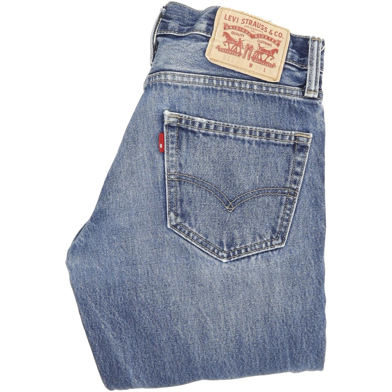 Levi's 511 Men Blue Skinny Slim Jeans W29 L30