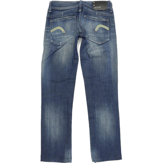 G-Star Women Blue Straight Regular Stretch Jeans W24 L27