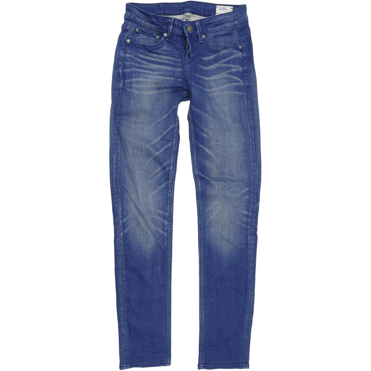 G-Star 3301 Contour Women Blue Skinny Slim Stretch Jeans W26 L32