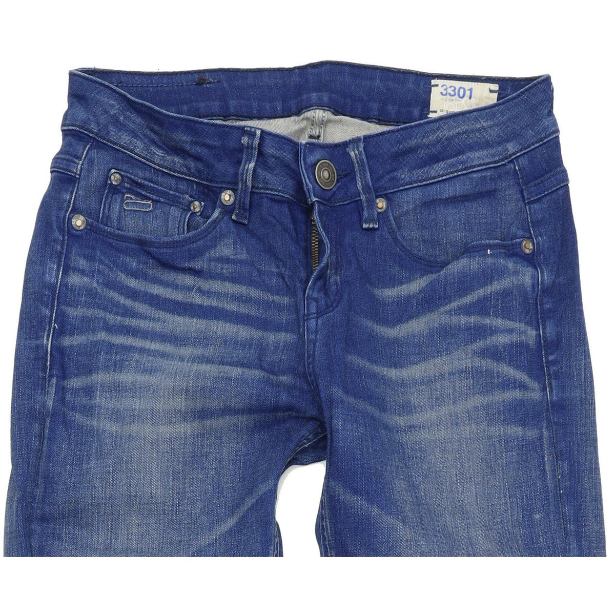 G-Star 3301 Contour Women Blue Skinny Slim Stretch Jeans W26 L32