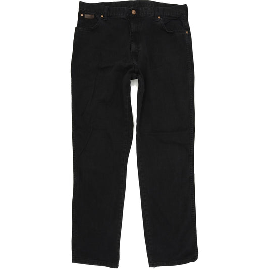 Wrangler Texas Men Black Straight Regular Jeans W37 L34