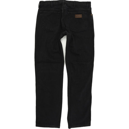 Wrangler Texas Men Black Straight Regular Jeans W37 L34