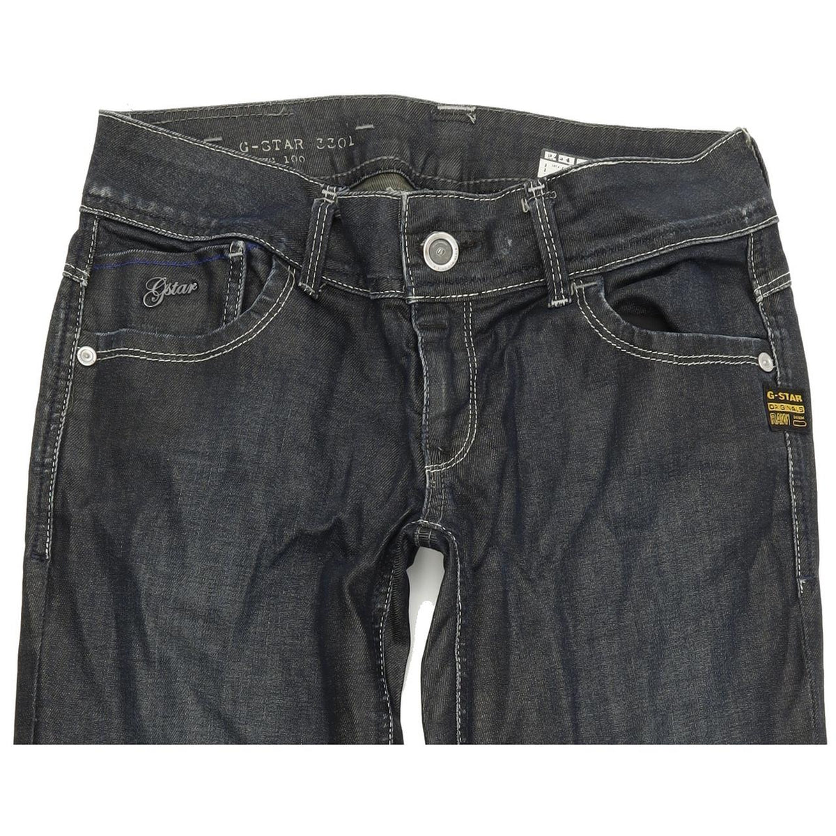 G-Star Women Blue Tapered Slim Stretch Jeans W28 L31