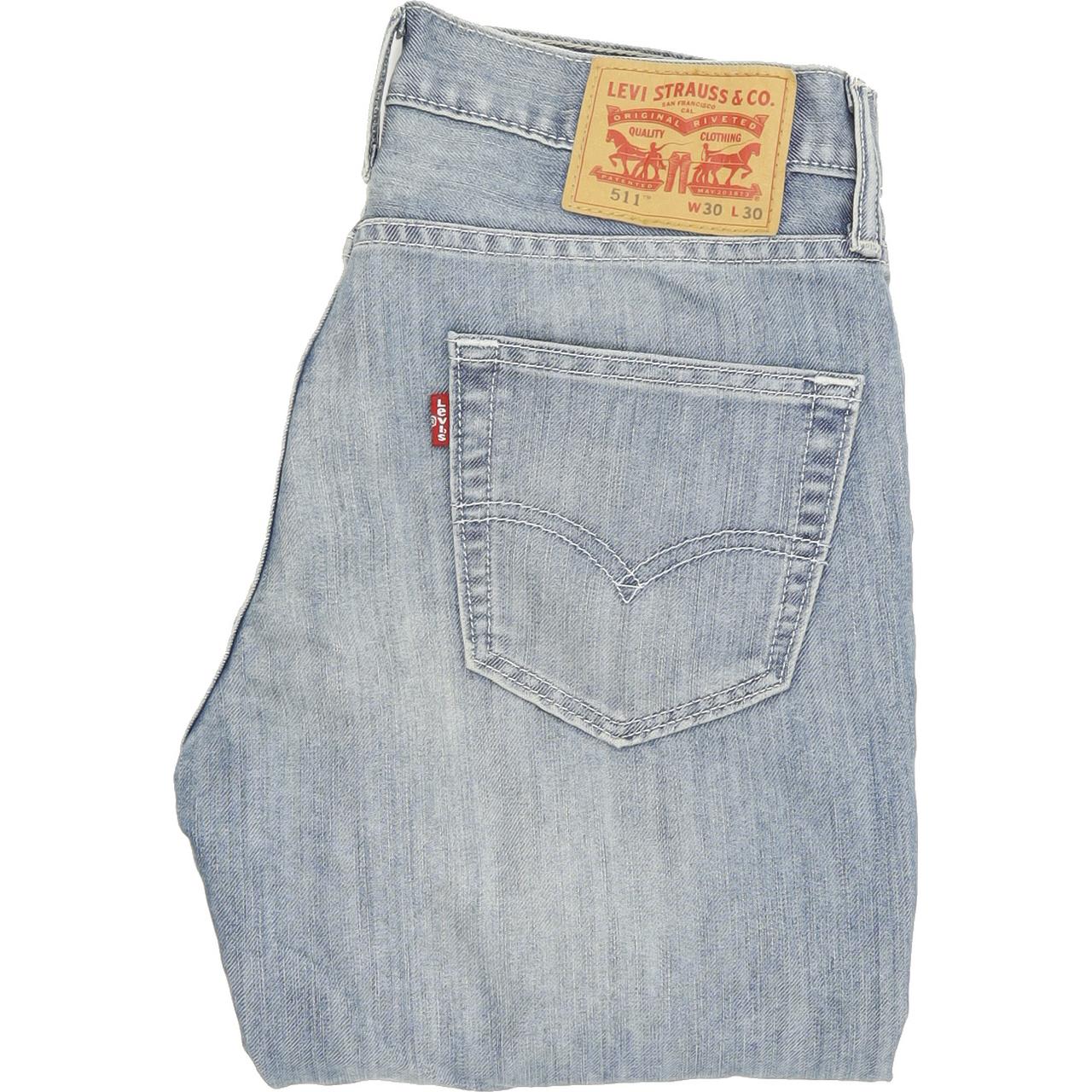 Levi's 511 Men Blue Skinny Slim Jeans W30 L30