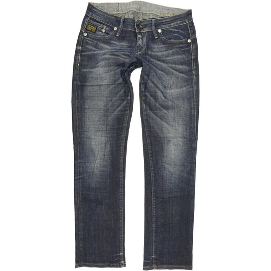 G-Star Midge Women Blue Straight Regular Stretch Jeans W30 L32