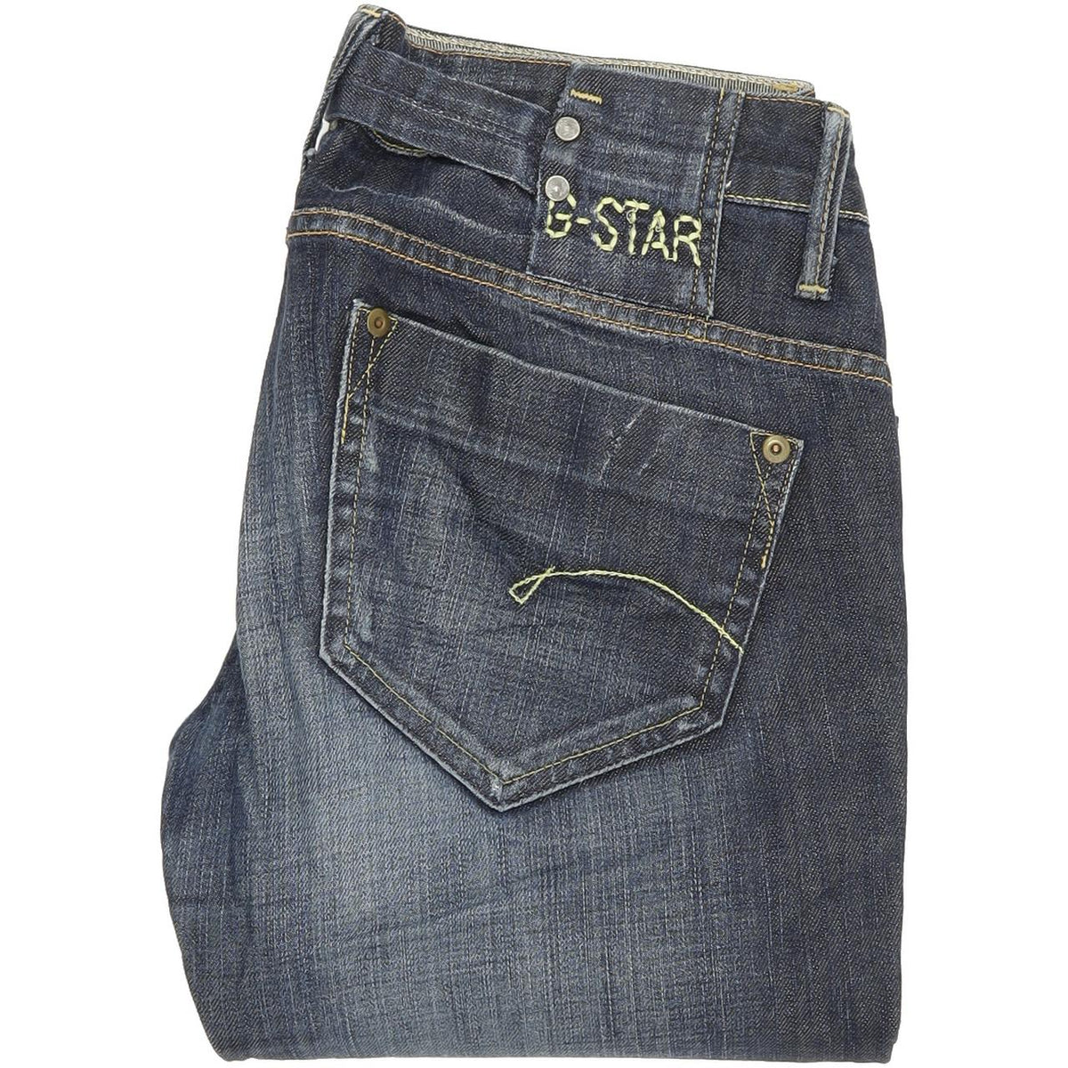 G-Star Midge Women Blue Straight Regular Stretch Jeans W30 L32